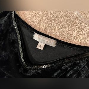 Vintage Fragile velvet tank with sequin trim - size small